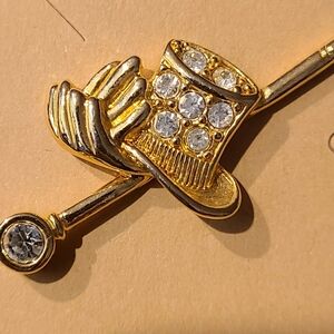 Vintage Avon Top Hat And Gloves  Lapel Tac Pin